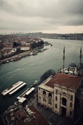  ¿La Vista del Bósforo desde Beyoğlu? Una Sinfonía de Colores Orientales y Texturas Luminosas